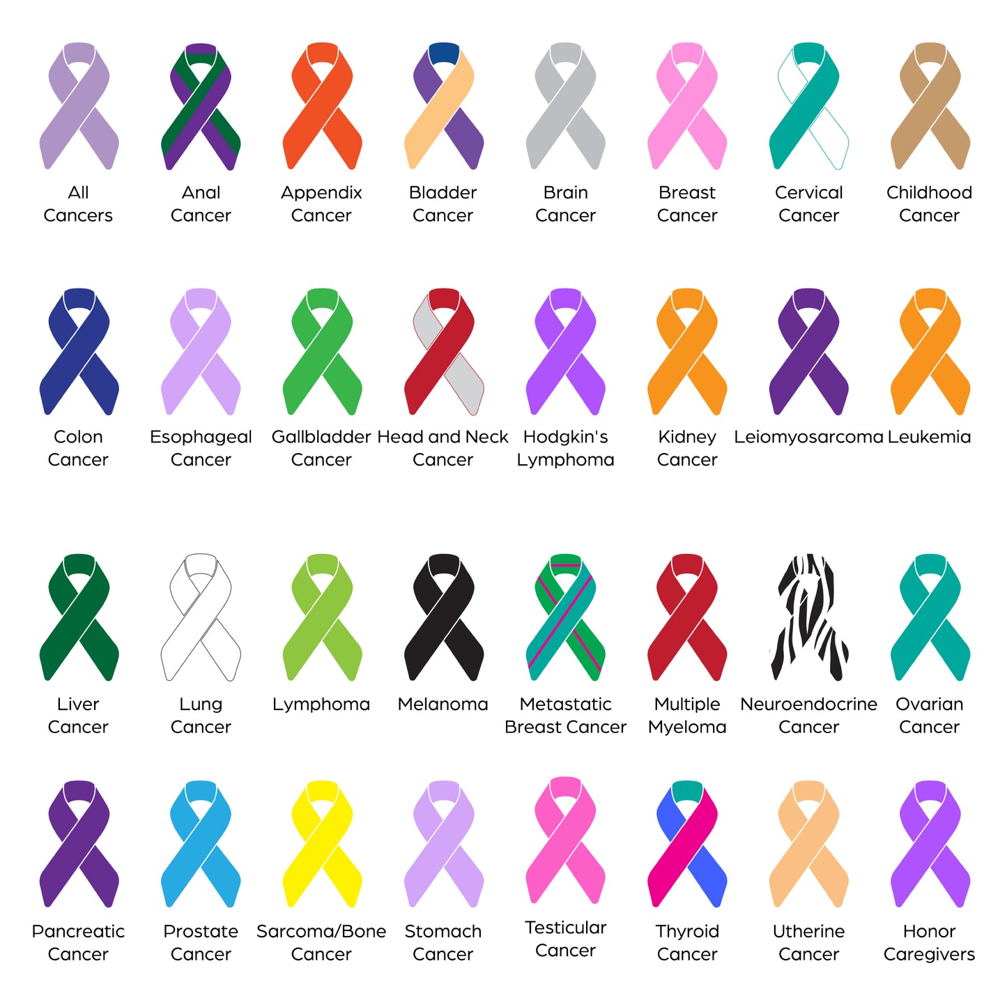 Cancer Ribbon Rearview Mirror Emblem