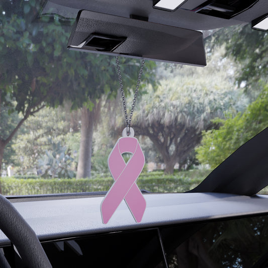 Cancer Ribbon Rearview Mirror Emblem