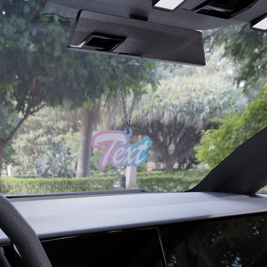 Custom Text/Name Rearview Mirror Emblem